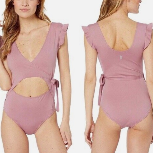 free people SMALL streamline bodysuit frosted berry - Picture 2 of 6